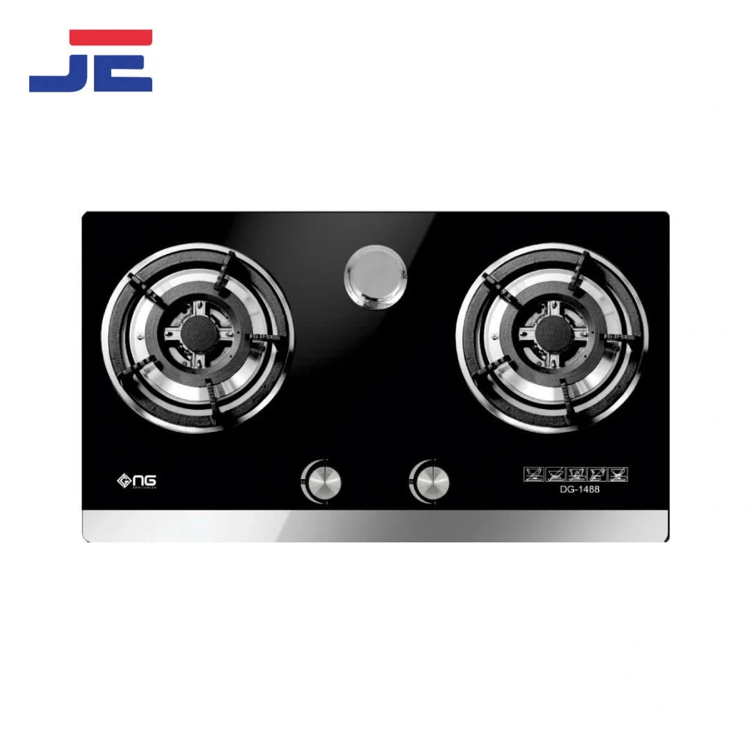 NASGAS Hob Double Burner DG-GN2 Glass Top